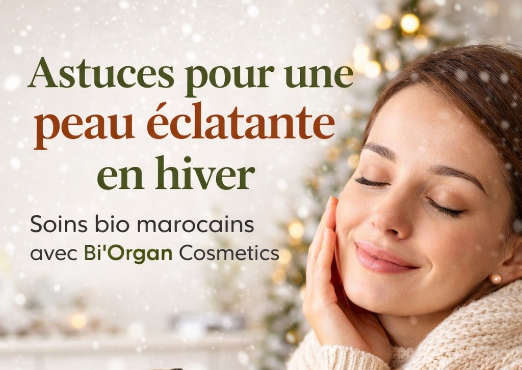 Soins bio et naturel pour une peau éclatante en hiver.