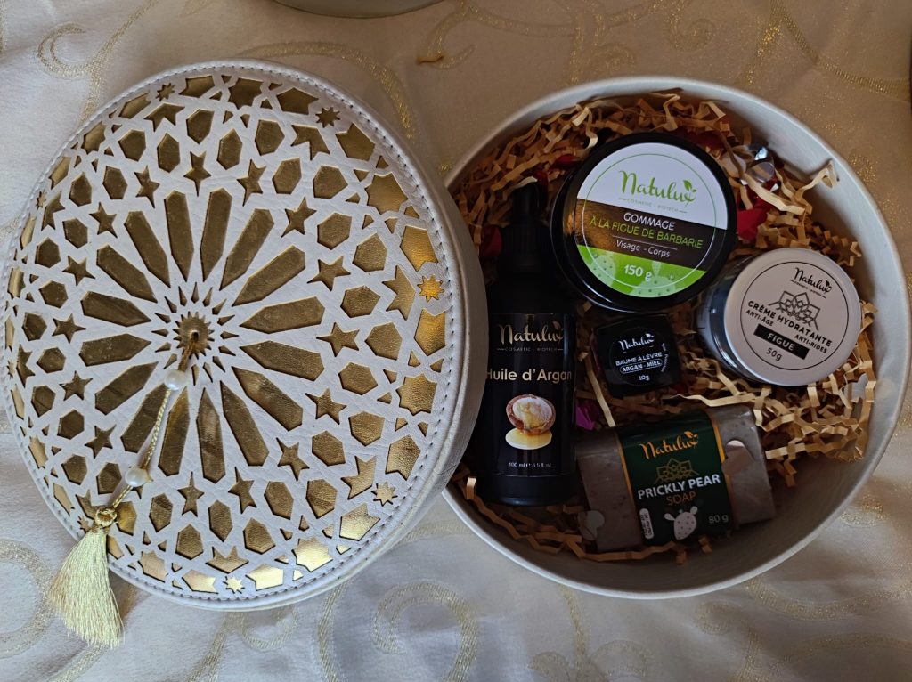 Coffret cadeau cosmétiques bio et  naturels à l’Argan et à la Figue de barbarie.