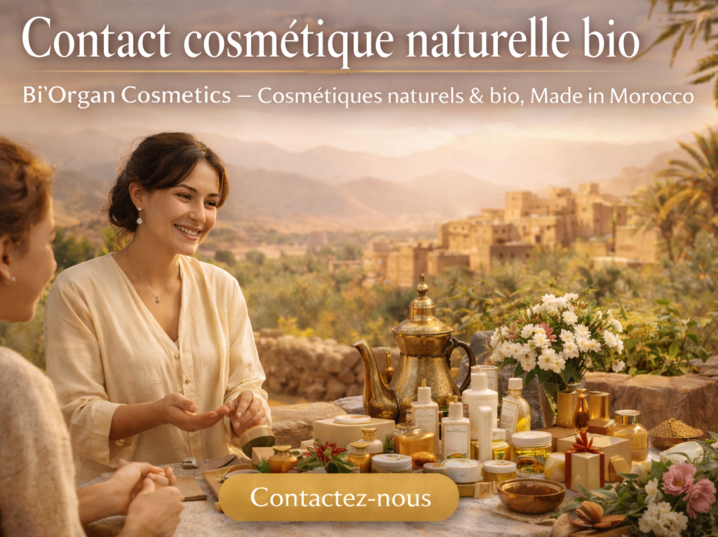 contact cosmétique naturelle bio Bi’Organ Cosmetics.